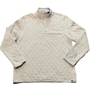 Chaps Quilted Pullover Shirt 1/4 Snap Grey Long Sleeve Mock Neck Men’s Large NWT